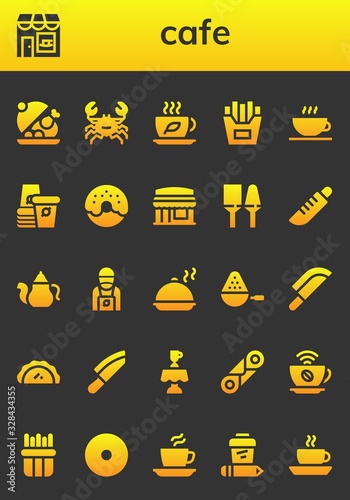 cafe icon set