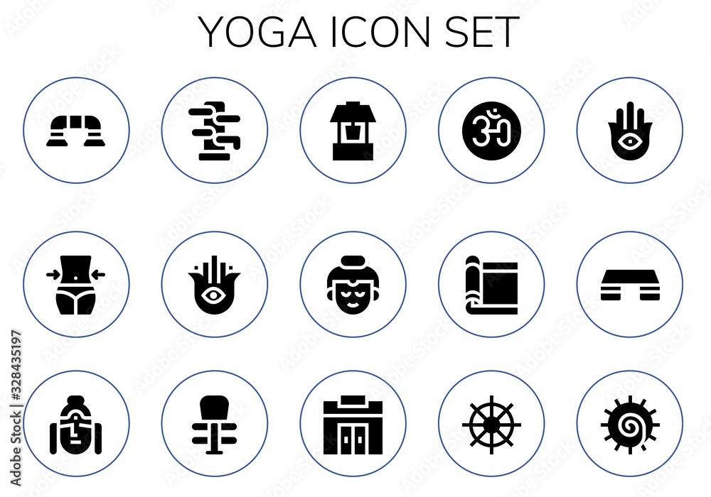 yoga icon set yoga icon set