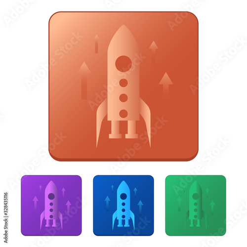 Startup icon vector. Rocket isolated on white background  business concept. Trendy Flat style for graphic design  Web site  UI. EPS10.