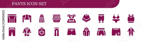 pants icon set