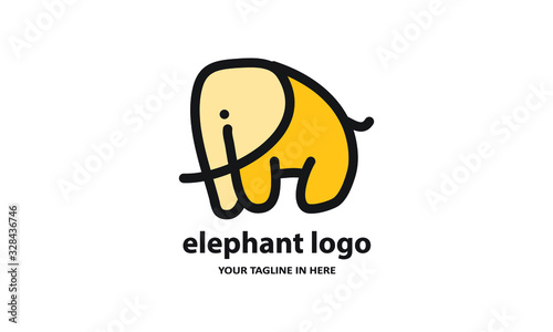 The concept of modern Sderhana elephant logo design is easy to remember