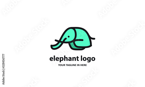The concept of modern Sderhana elephant logo design is easy to remember © wodeol99