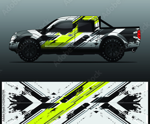 truck decal graphic wrap vector, abstract background