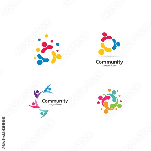 Community, network and social logo