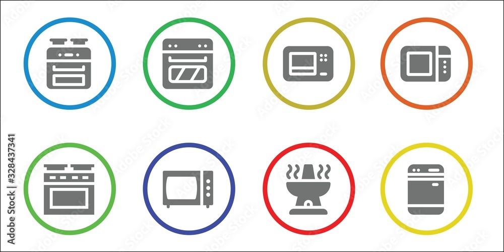 microwave icon set microwave icon set