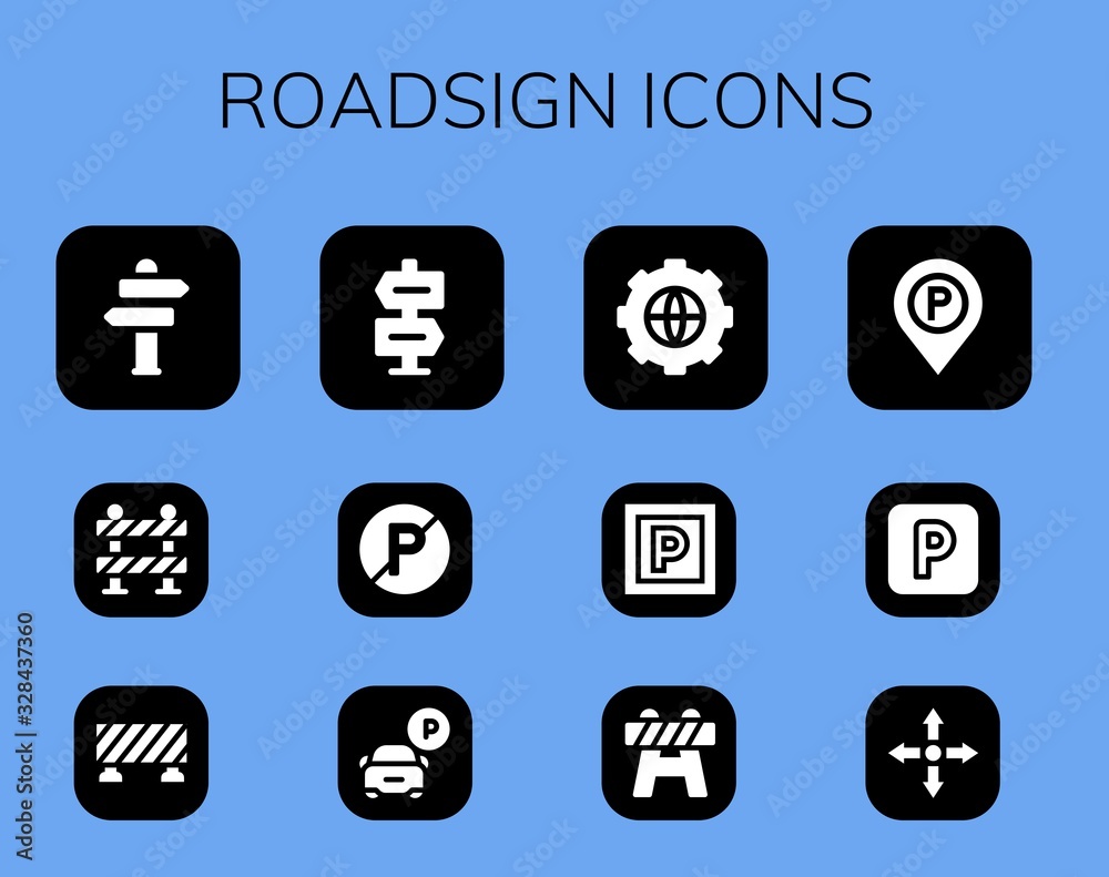 roadsign icon set roadsign icon set