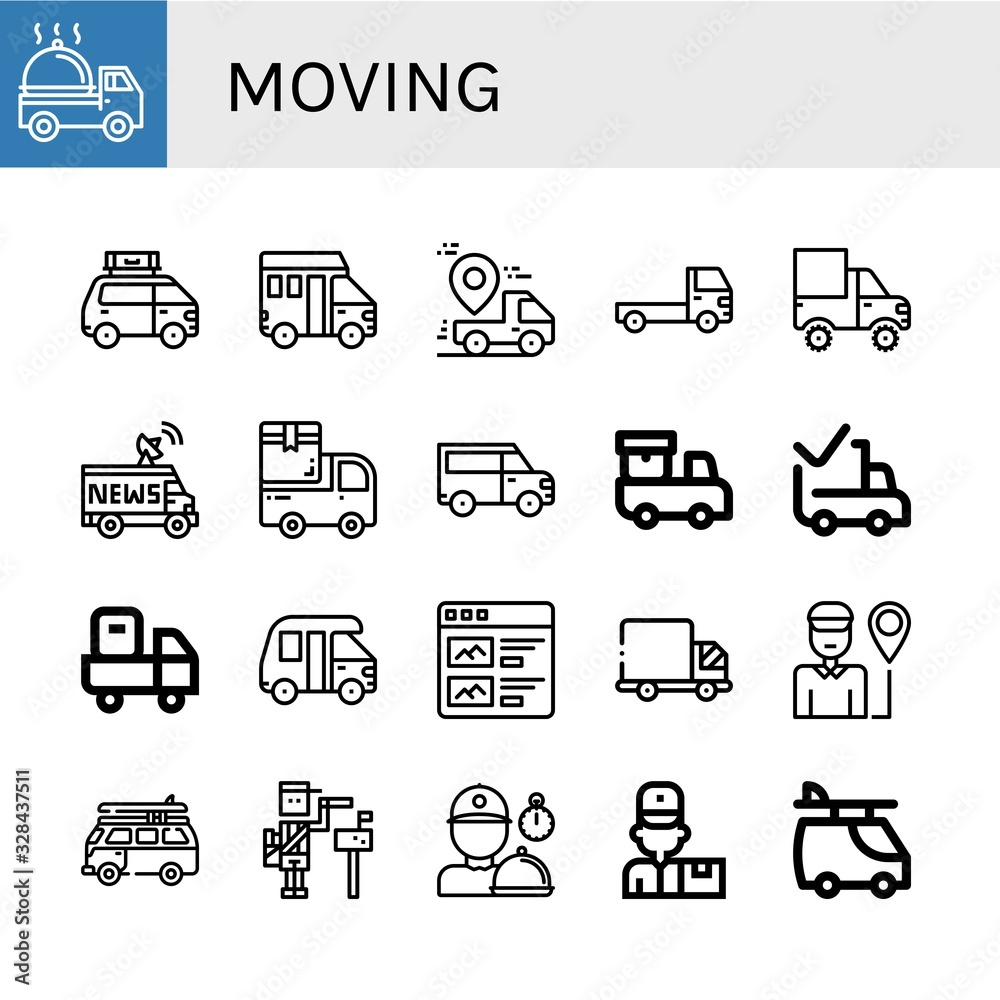 moving icon set moving icon set