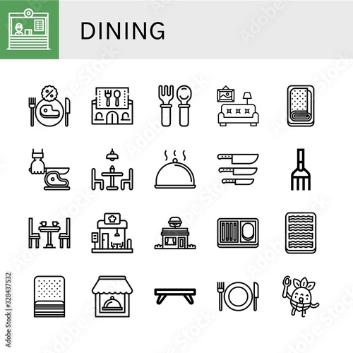 Set of dining icons