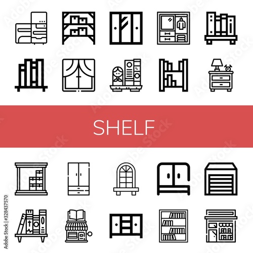 Set of shelf icons