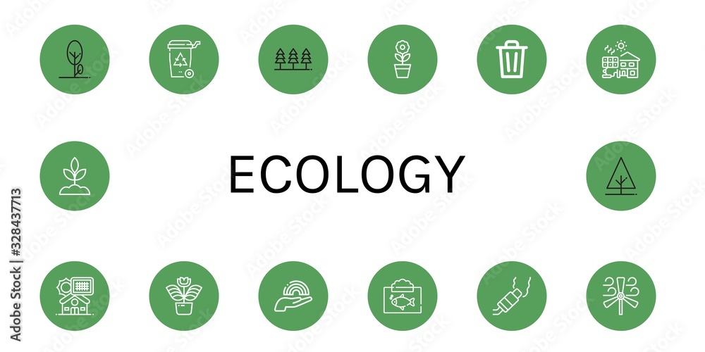 Set of ecology icons Set of ecology icons