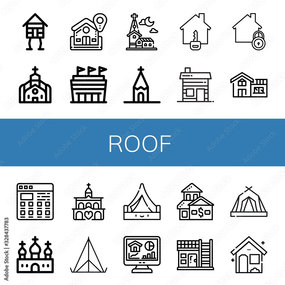 Set of roof icons