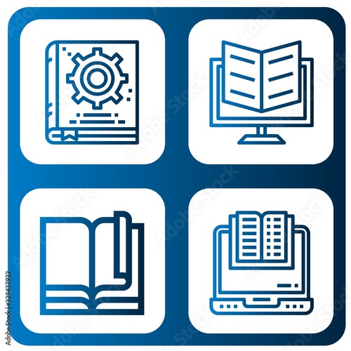 encyclopedia simple icons set