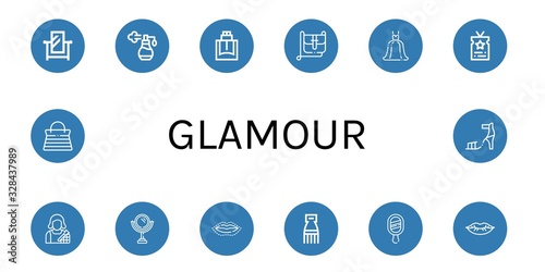Fototapeta Set of glamour icons