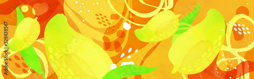 Mango tropical abstract