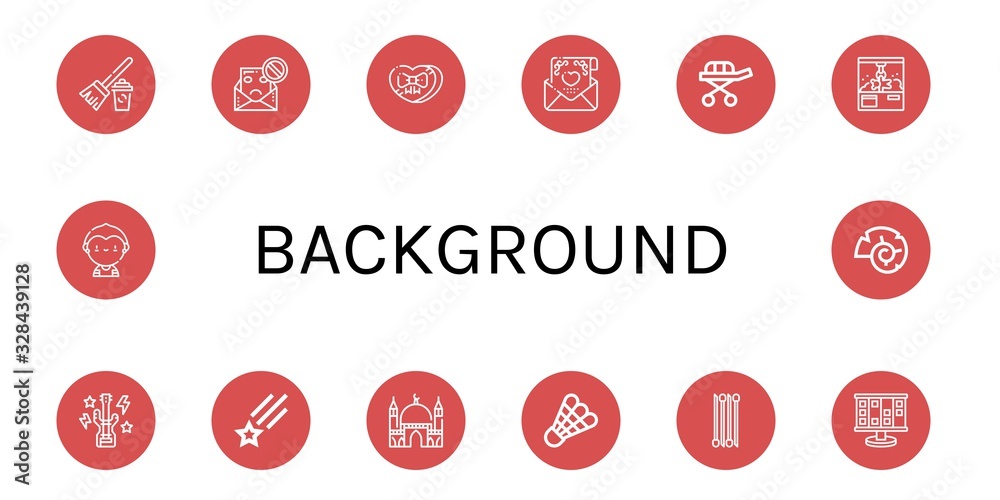 Set of background icons Set of background icons