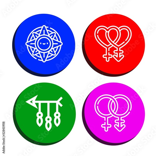 Set of orientation icons
