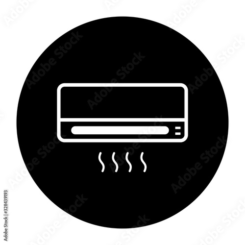 air conditioner electronic icon vector