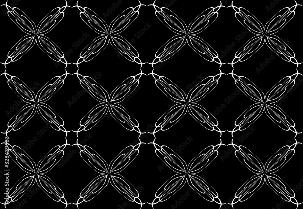 Fototapeta premium Seamless pattern design with floral background elements, beautiful ornaments