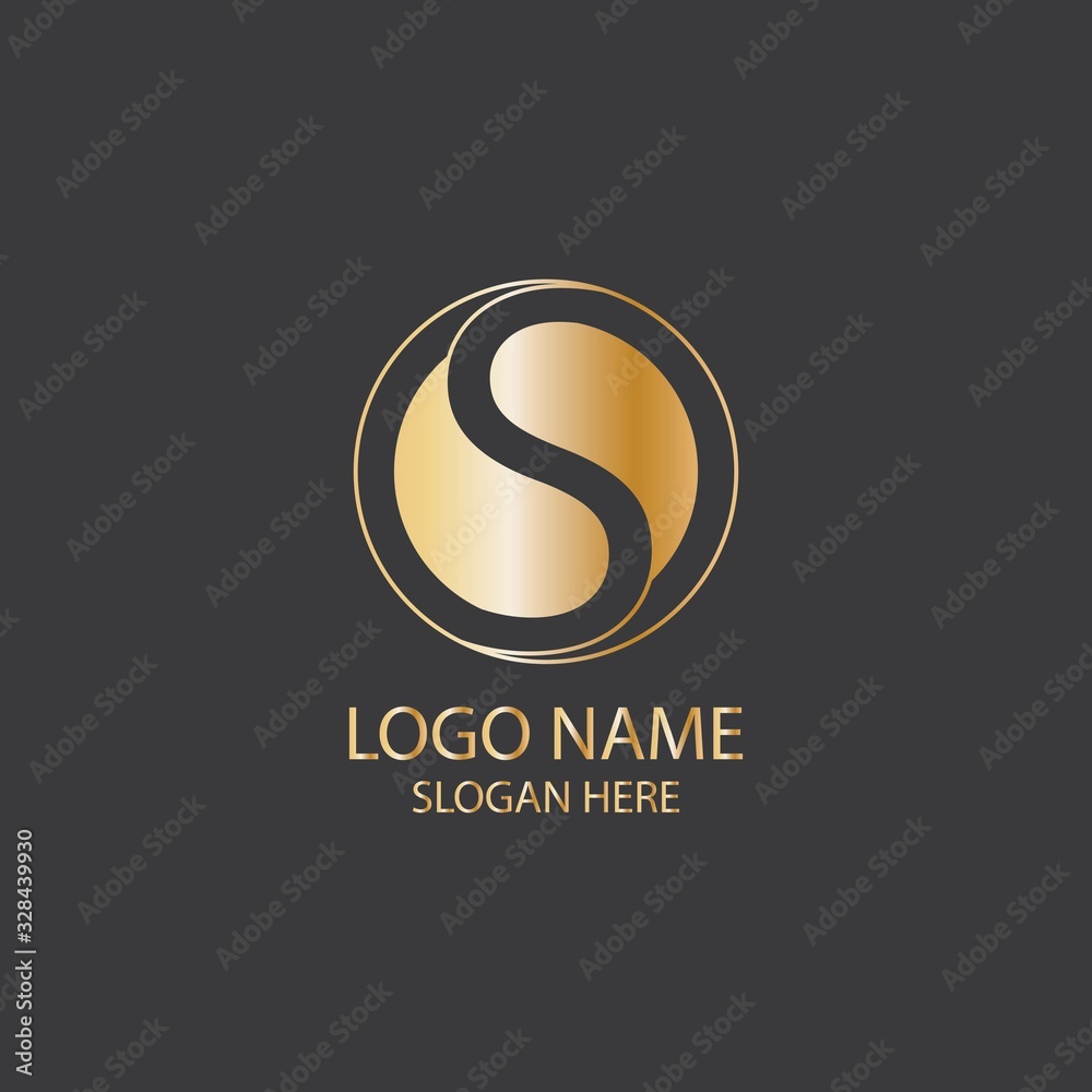 Fototapeta premium S letter logo vector design modern business