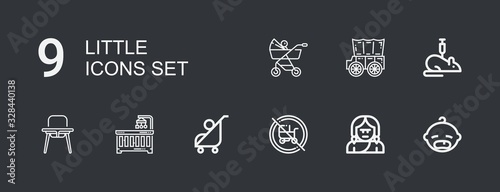 Editable 9 little icons for web and mobile