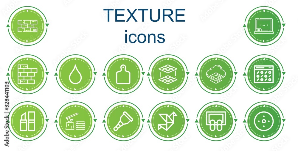 Editable 14 texture icons for web and mobile Editable 14 texture icons for web and mobile