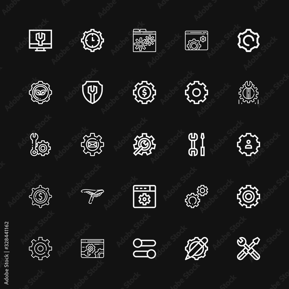 Editable 25 sprocket icons for web and mobile Editable 25 sprocket icons for web and mobile