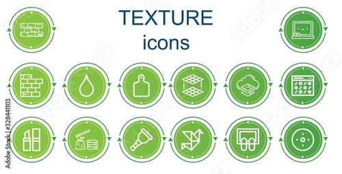 Editable 14 texture icons for web and mobile