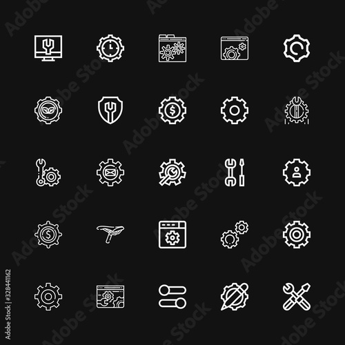 Editable 25 sprocket icons for web and mobile