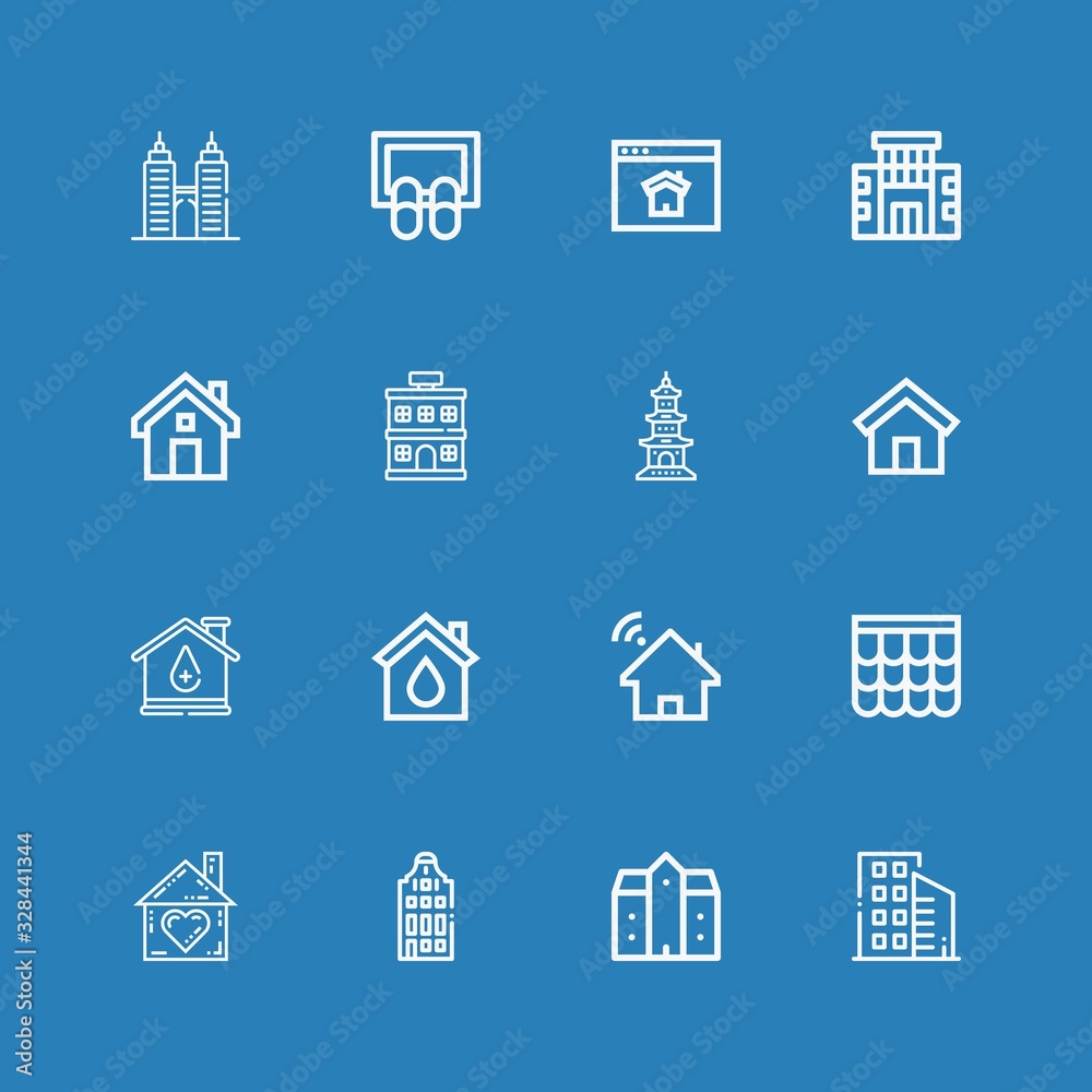 Editable 16 real icons for web and mobile