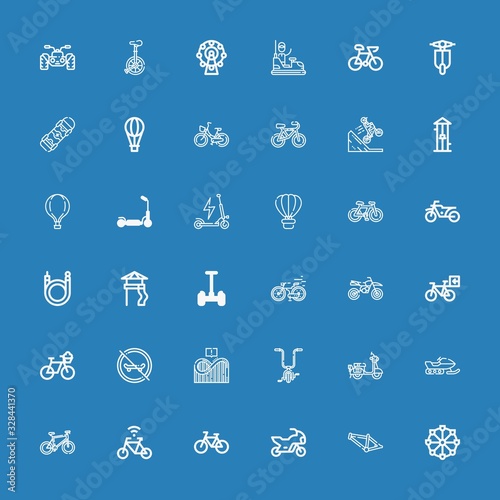 Editable 36 ride icons for web and mobile