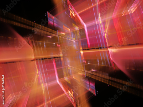 Abstract background element. Fractal graphics 3d illustration. Science or technology concept.