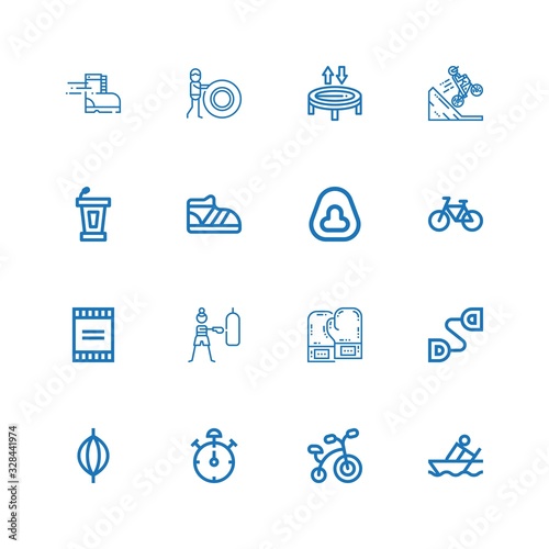 Editable 16 training icons for web and mobile