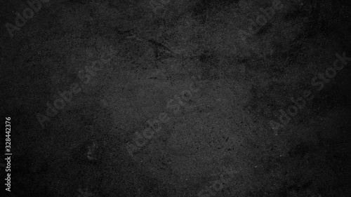 black cement wall background. dirty concrete floor
