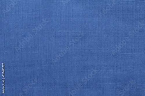 Blue polyamide outer fabric material of a sports winter jacket.