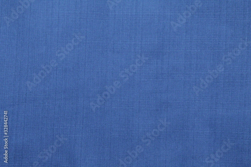 Blue polyamide outer fabric material of a sports winter jacket.