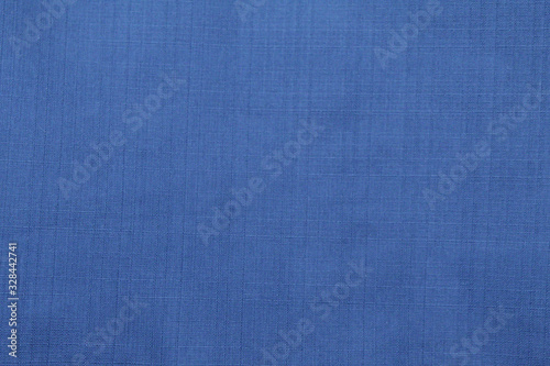 Blue polyamide outer fabric material of a sports winter jacket.