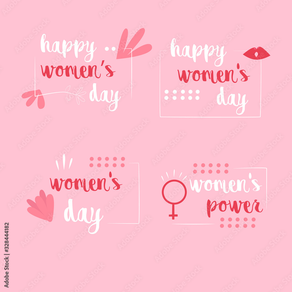 women's day flat label collection. flat design illustration women's day flat label collection. flat design illustration
