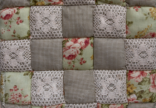 Texture of Vintage retro Chair Cushions in close up.