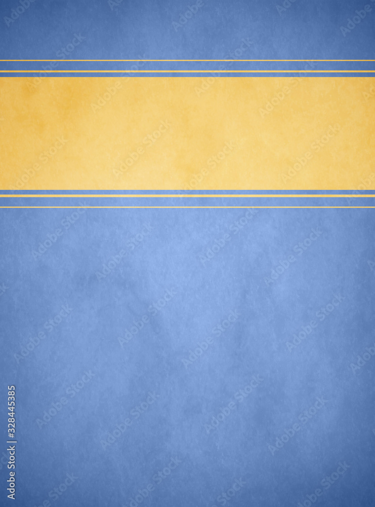 Elegant Light Blue Parchment. Textured Gold Banner with Light Blue and