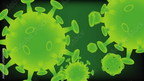 Concept virus covid-19 (2019-nCoV) flowing in the bloodstream ,cell infect organism.