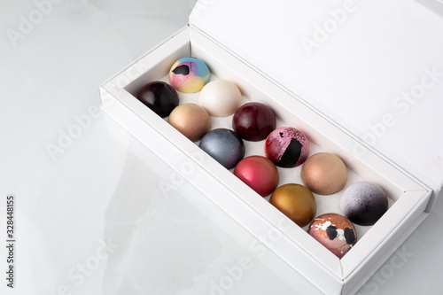 Canvas Print Colorful modern chocolate bonbon truffles