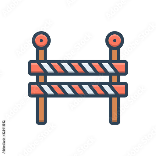 Color illustration icon for impediment