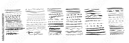 Hand drawn lines set