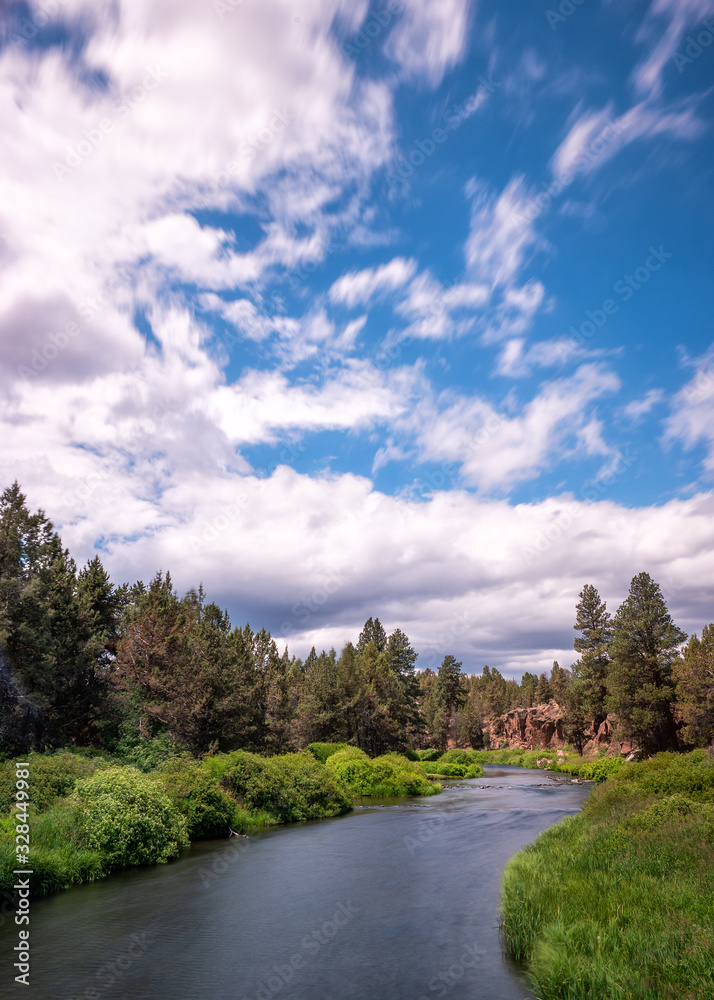 Fototapeta premium River in Tumalo Falls State Park in Bend, Oregon