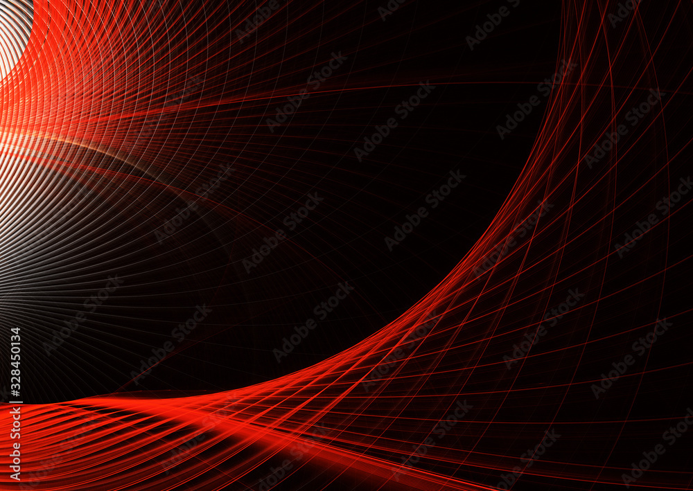 Abstract color dynamic background with lighting effect. Fractal wavy. Fractal art