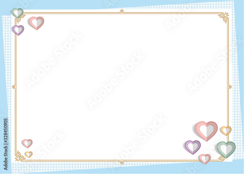 decorative frame.A good frame for writing with stationery or notepaper background.Decorated background.Good background for writing.Background image.