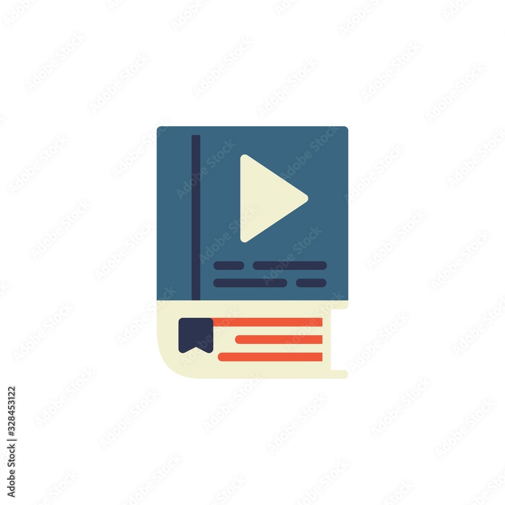 audio book icon. online learning icon. perfect for application, web, logo and presentation template. icon design flat style audio book icon. online learning icon. perfect for application, web, logo and presentation template. icon design flat style