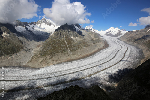 Aletschgletscher im Kanton Wallis. Schweiz photo