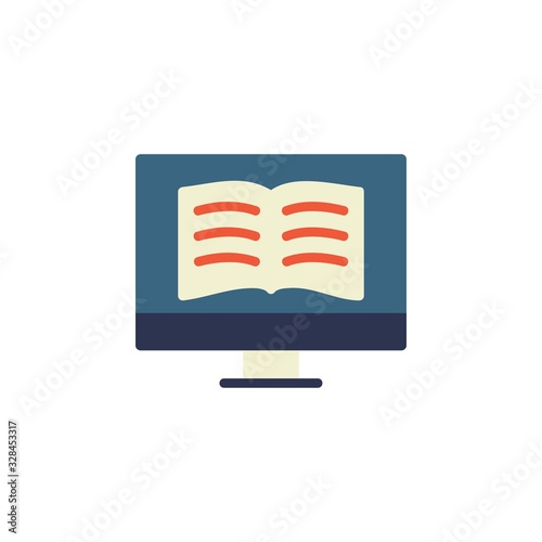 digital book icon. online learning icon. perfect for application, web, logo and presentation template. icon design flat style