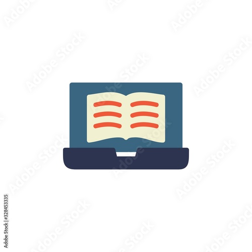 digital book icon. online learning icon. perfect for application, web, logo and presentation template. icon design flat style
